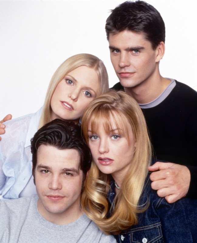 candid0002.jpg - Terri with Nathaniel Marston (Eddie, ATWT), Jamie Dudney (Georgia, ATWT) and Ben Jorgensen (Chris, ATWT)