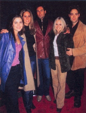 candid0046.jpg - Terri and Artie with Kristina Sisco (Abigail, ATWT), Carolyn Heft and Paul Leyden (Simon, ATWT) at the grand opening party at Planet Hollywood Times Square in November 2000
