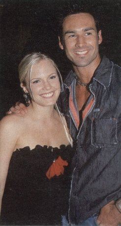 candid0050.jpg - Terri with Paul Leyden (Simon, ATWT) at her engagement party in 2001 (Photo by Steven Bergman)
