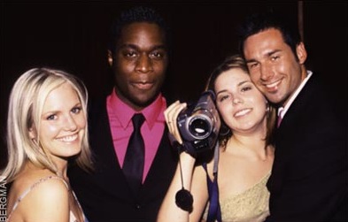 candid0062.jpg - Terri with Paul Taylor (Isaac, ATWT), Kristina Sisco (Abigail, ATWT) and Paul Leyden (Simon, ATWT)