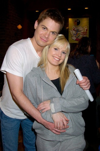 candid0118.jpg - Terri with Trent Dawson (Henry, ATWT) on the set of ATWT for the show's 48th anniversary on April 2, 2004.