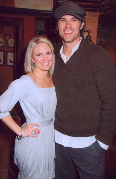 candid0187.jpg - Austin Peck (Brad, ATWT) with Terri at the Daytime Emmys nominations at The Early Show on March 14, 2007  (Photo by Steven Bergman)