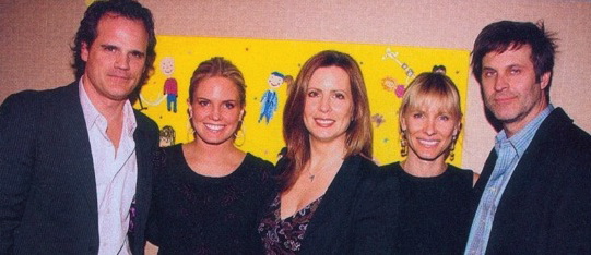 candid0317.jpg - Terri with Jon Hensley (Holden, ATWT), Kelley Menighan Hensley (Emily, ATWT), Michael Park (Jack, ATWT) and Martha Byrne (Lily, ATWT) at the 4th Annual When You Wish Upon a Star charity event in March 2009 (Photo by Steven Bergman)