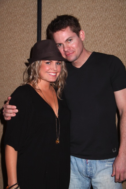 candid0323.JPG - Terri and Trent Dawson (Henry, ATWT) at the Fan Club Luncheon on April 18, 2009.  (Photo by Steven Bergman)