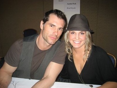 candid0325.jpg - Terri and Austin Peck (Brad, ATWT) at the Fan Club Luncheon on April 18, 2009.