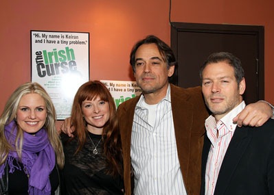 candid0353.jpg - Terri, Cady McClain, Jon Lindstrom, and Kevin Spirtas at the opening night of the play 'The Irish Curse' on March 28, 2010 at the Soho Playhouse. (Photo by Tristan Fuge)