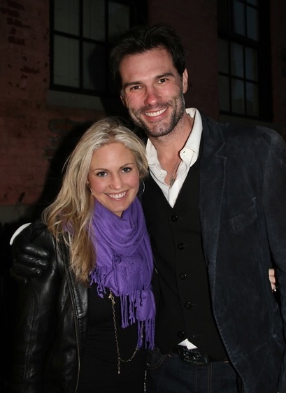 candid0357.jpg - Terri and Austin Peck at the opening night of the play 'The Irish Curse' on March 28, 2010 at the Soho Playhouse.