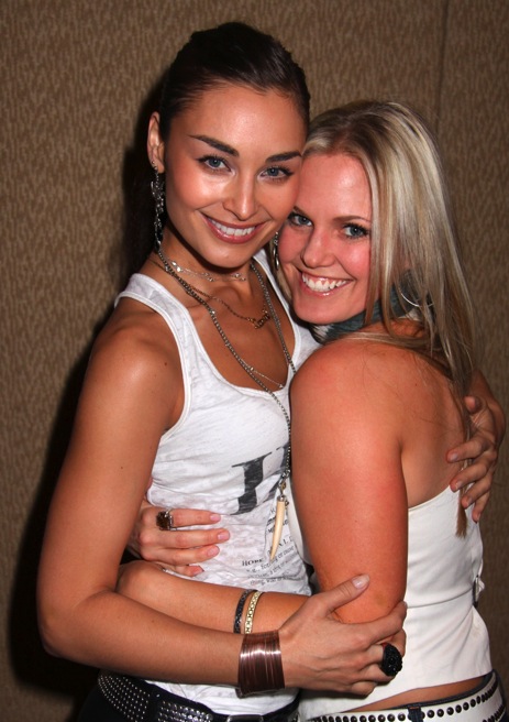 candid0376.JPG - Terri with Ewa da Cruz at the As The World Turns Fan Club Luncheon,  Marriott Marquis Hotel, New York City, on April 17, 2010 (Photo by Steven Bergman)