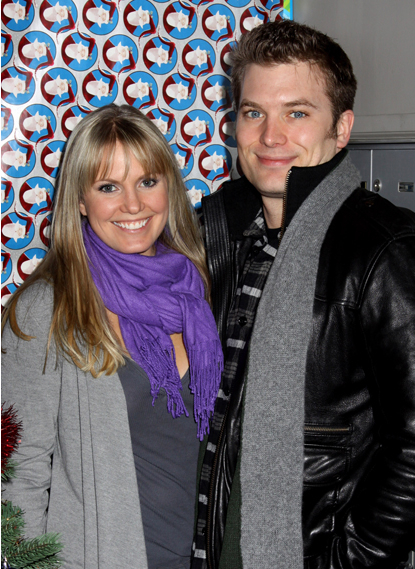 candid0473.jpg - Terri with Mark Lawson at Catherine Hickland's Christmas dinner for The West End Intergenerational Residence on December 16, 2010 (Photo by Steven Bergman)