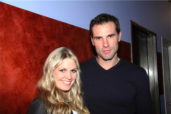 candid0492.jpg - Terri with Austin Peck at the opening night of "Tartuffe" at the WorkShop Theatre in New York City on January 15, 2011 (photo by Sue Coflin)