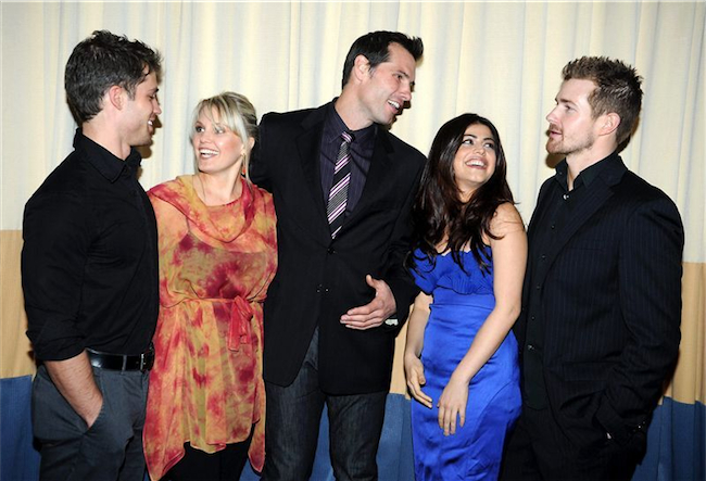 candid0505.jpg - Terri with David Gregory,  Austin Peck, Shenaz Treasurywala and Josh Kelly at the 26th Annual Starlight Children's Foundation Gala on March 16, 2011 at The Marriott Marquis Hotel in New York City