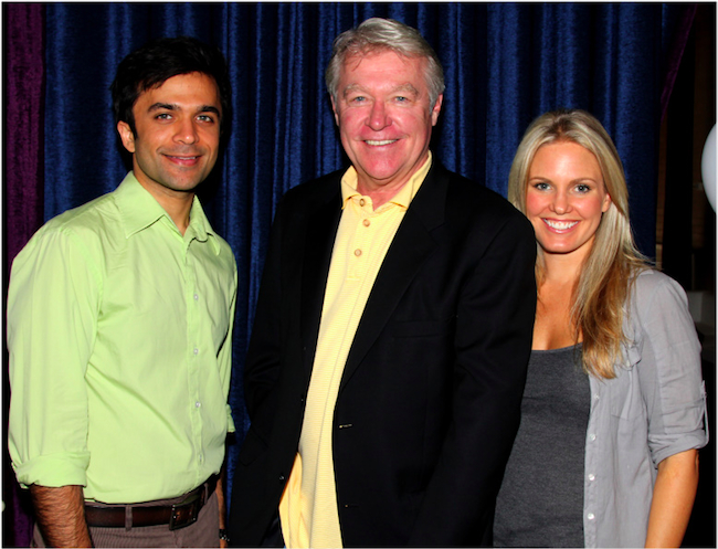 candid0593.jpg - Terri with Nick Choksi and Jerry verDorn at the Daytime Stars and Strikes Charity Event to benefit the American Cancer Society at the Bowlmore Lanes, New York City on October 9, 2011