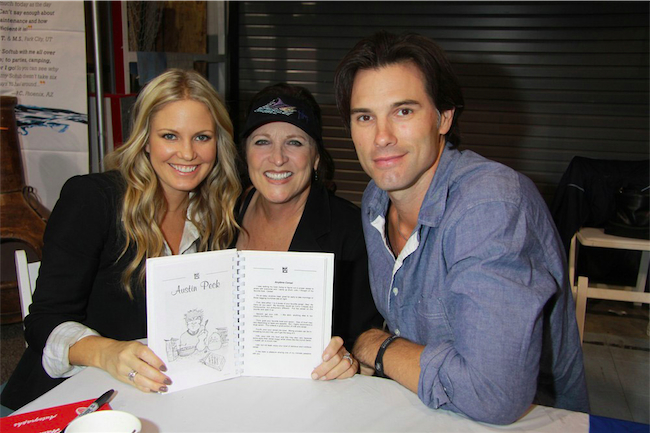 candid0600.jpg - Terri with Austin Peck and his mother, Clare,  at the Great Big Home Show in Waldorf, Maryland on October 16, 2011