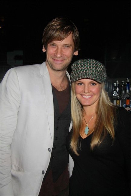 candid0610.jpg - Terri with Roger Howarth at the Stockings with Care 2011 Holiday Drive - Celebrity Bartending Event on November 16, 2011 at the Hudson Station Bar & Grill in New York City