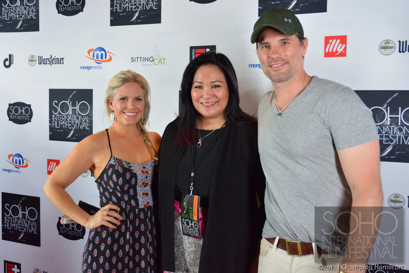 candid0754.jpg - Terri with Austin Peck and Sibyl Santiago at the SOHO International Film Festival on June 15, 2017 (photo by Chamion Hamilton)
