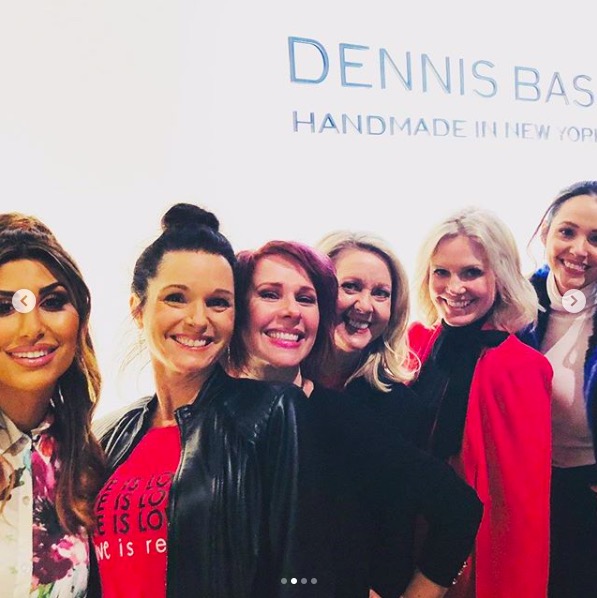 candid0769.jpg - Terri with QVC co-workers at the Dennis Basso fashion show in February 2019 - courtesy of Terri's Instagram page