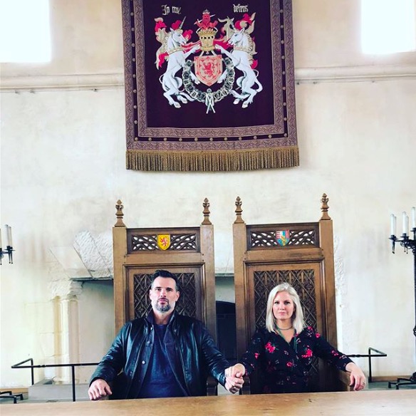 candid0781.jpg - Terri with Austin Peck in September 2019 at Stirling Castle, Scotland  - courtesy of Terri's Instagram page