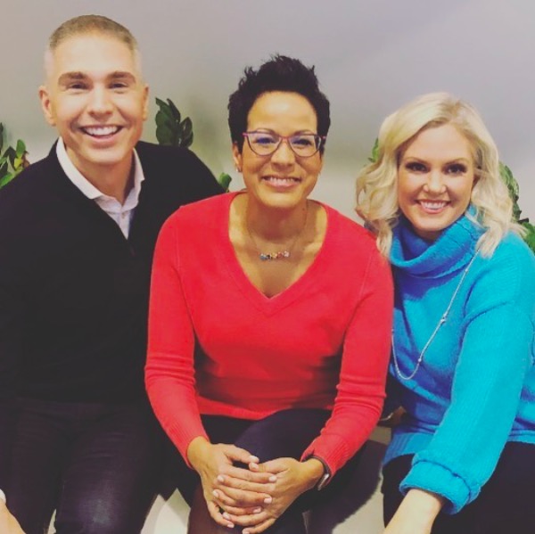 candid0791.jpg - Terri with Alberti Popaj and Rachel Boesing at QVC in December 2019 - courtesy of Terri's Instagram page