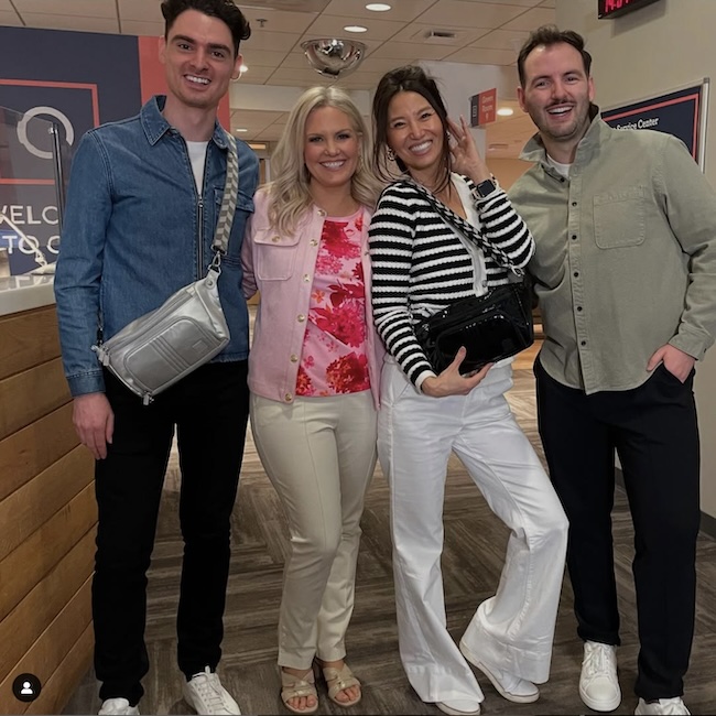 candid0828.jpg - Terri with Anthony Nota, Nancy Yoon, and Baylen Everett in February 2025 - courtesy of Terri's Instagram page  