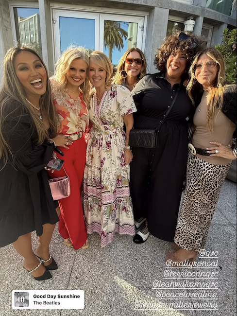 candid0831.png - Terri with her QVC colleagues in May 2025 - courtesy of Terri's Instagram page