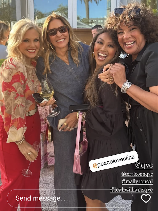 candid0832.png - Terri with her QVC colleagues in May 2025 - courtesy of Terri's Instagram page
