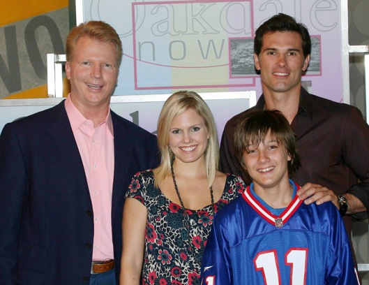 austin0080.jpg - Terri with Phil Simms, Austin and Dylan Denton (J.J)