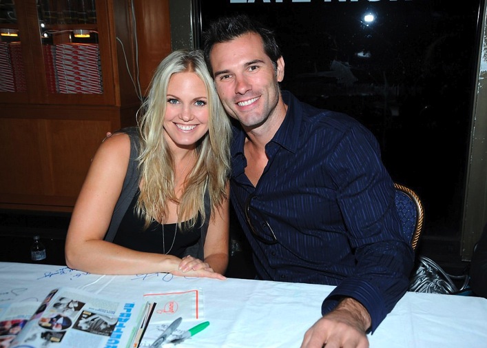 austin0182.jpg - Terri with Austin at the 24th Annual Broadway Cares/Equity Fights AIDS Flea Market and Grand Auction held in Shubert Alley, New York City on September 26, 2010 (Photo by Robin Platzer)