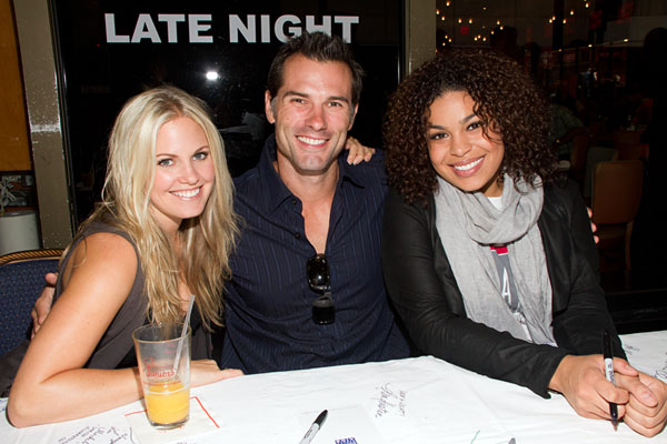 austin0185.jpg - Terri with Austin and Jordin Sparks at the 24th Annual Broadway Cares/Equity Fights AIDS Flea Market and Grand Auction held in Shubert Alley, New York City on September 26, 2010  (Photo by Robin Platzer)