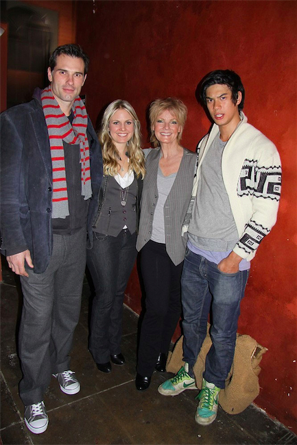 austin0205.jpg - Terri with Austin, Ellen Dolan, and Ben Levin at the opening night of "Tartuffe" at the WorkShop Theatre in New York City on January 15, 2011 (photo by Sue Coflin)