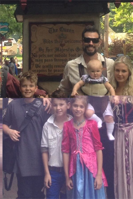 austin0342.jpg - Terri with Keira, Julia, Aidan, Roman, and Austin in August 2013 - courtesy of Terri's Twitter page
