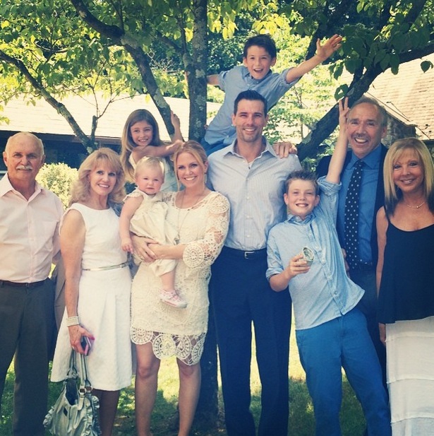 austin0359.jpg - Terri with Keira, Julia, Aidan, Roman, and Austin and family and friends in July 2014 - courtesy of Terri's Instagram page