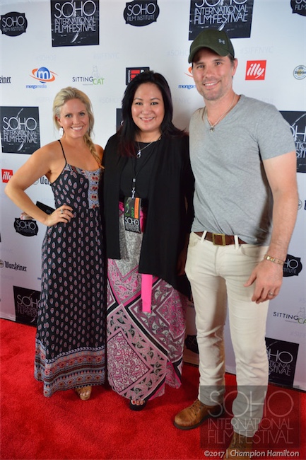 austin0401.jpg - Terri with Austin and Sibyl Santiago at the SOHO International Film Festival on June 15, 2017 (photo by Chamion Hamilton)