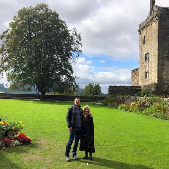 austin0418.jpg - Terri with Austin in September 2019 at Stirling Castle, Scotland  - courtesy of Terri's Instagram page