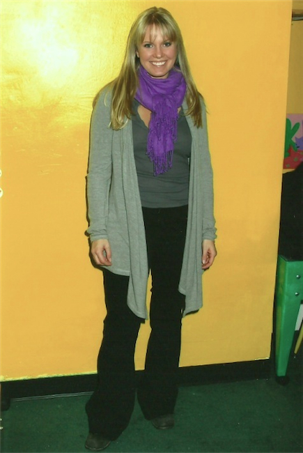 t0574mb.jpg - Terri at Catherine Hickland's Christmas dinner for The West End Intergenerational Residence on December 16, 2010 (photo by Steven Bergman)